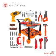 محتویات کامل میز ابزار مهندسی Tools Simulation شامل پیچ و مهره و قطعات مونتاژ
