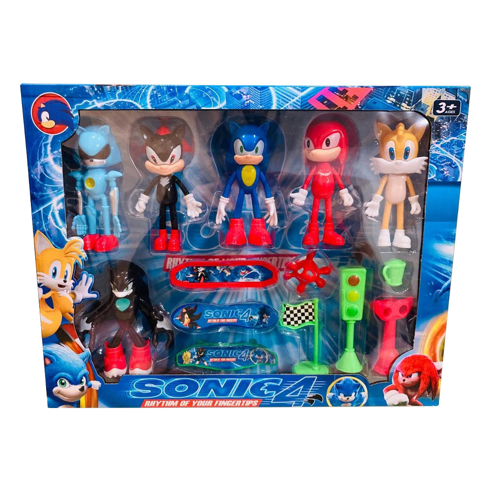 فیگور ست شخصیت های سونیک همراه وسایل Sonic | فروشگاه اسباب بازی جی جی توی